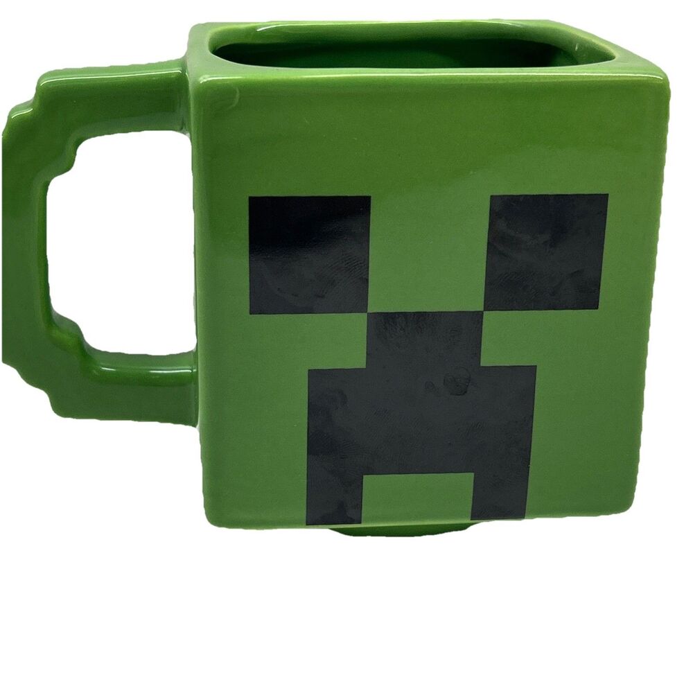 Minecraft Creeper Ceramic Face Mug Tea Coffee Game Green Cup Mojang Jinx 8oz - Picture 3 of 8
